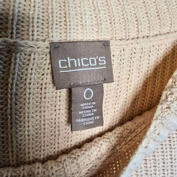 Chico’s Sweater Women’s Size Small Pink Knit Scalloped Neck Bell Sleeve Top - Picture 4 of 13